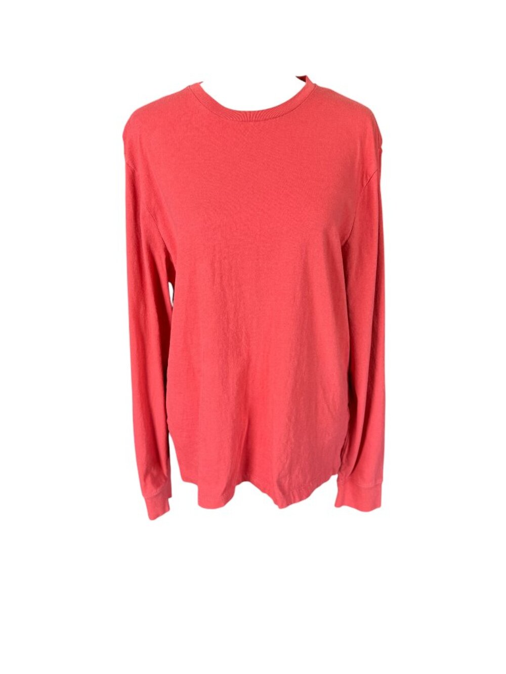 J. Crew women's coral long sleeve crewneck pullover t-shirt size medium